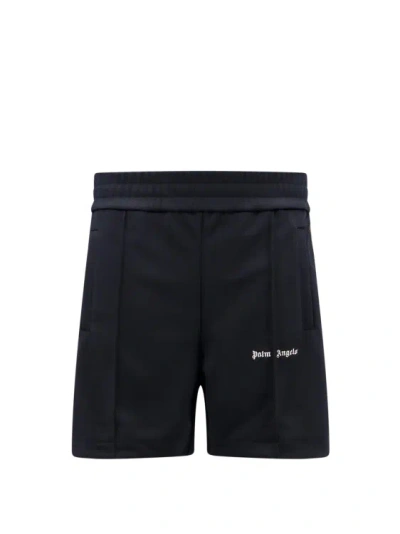 Palm Angels Bermuda Shorts With Classic Logo Embroidery In Black