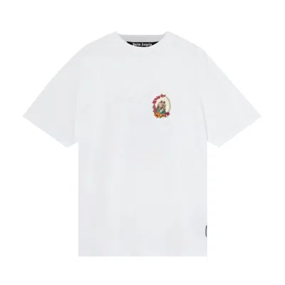 Pre-owned Palm Angels Berta Classic Tee 'white/pink'