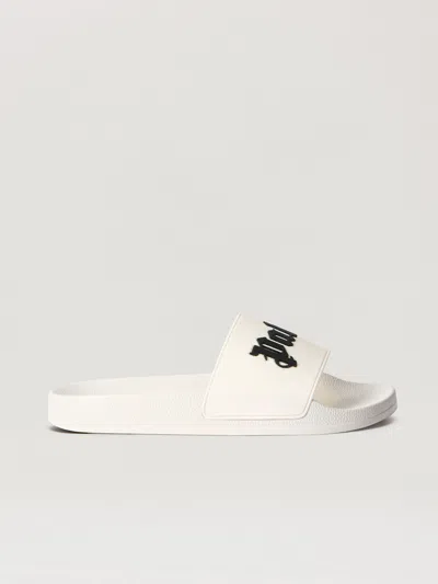 Palm Angels Big Logo Sliders In White