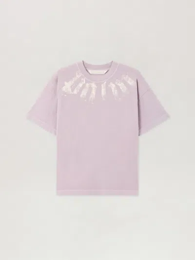 Palm Angels Big Neck Logo Loose T-shirt In Pink