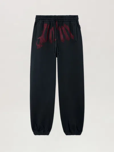Palm Angels Big Waist Logo Sweatpants In Green