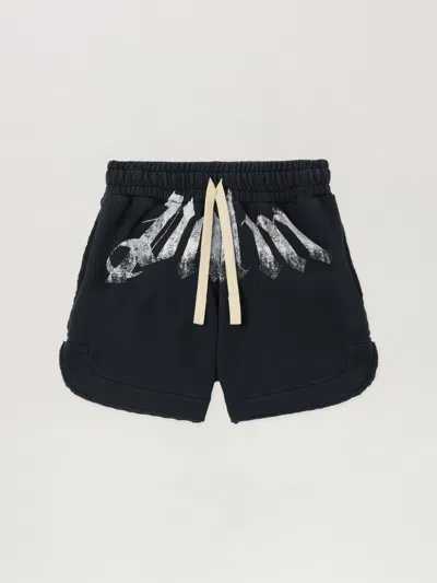 Palm Angels Big Waist Logo Sweatshorts In Black