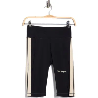 Palm Angels Biker Shorts In Black/white