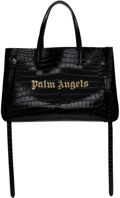 Palm Angels Black 24/7 Tote In Black Gold