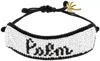 Palm Angels Blackwhite Palm Beads Bracelet In White/black