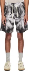Palm Angels Bluprint Palms Shorts In Black - Off