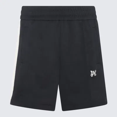 PALM ANGELS BLACK AND WHITE TRACK SHORTS