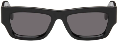 Palm Angels Black Auberry Sunglasses In Black Dark Grey