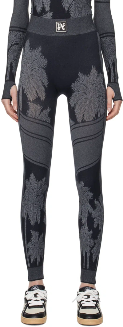 Palm Angels Black Baselayer Ski Leggings