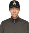 Palm Angels Black Bear In Mind Baseball Cap In Black - Brown