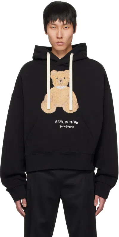 PALM ANGELS BLACK 'BEAR IN MIND' HOODIE