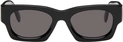 Palm Angels Black Bodie Sunglasses In Black/dark Grey