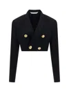 Palm Angels Blazer Crop Boyfriend In Black