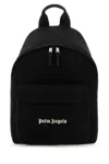Palm Angels Logo Embroidered Zipped Backpack In Black
