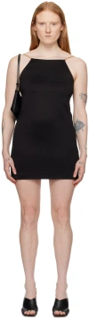 Palm Angels Mini Dress Chain Detail Open Back In Black