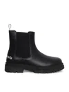 Palm Angels Leather Chelsea Boots In Black