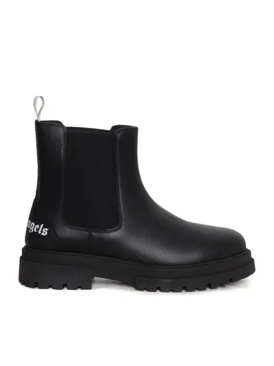 PALM ANGELS BLACK CHELSEA BOOTS
