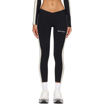 Palm Angels Black Classic Logo Low Track Leggings