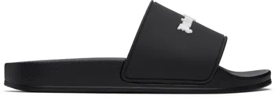 Palm Angels Essential Logo Pool Slide In Black