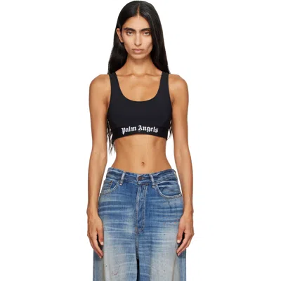 Palm Angels Black Classic Logo Sport Bra
