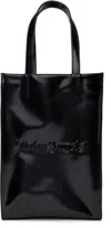 Palm Angels Black Classic Logo Tote In Black