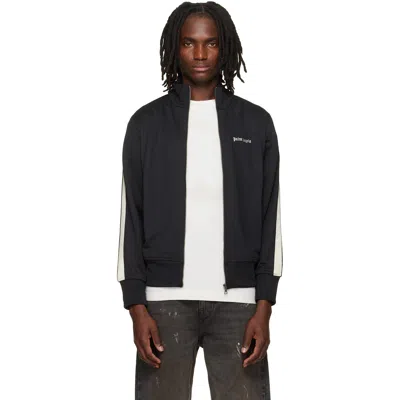 Palm Angels Black Classic Logo Track Jacket In Multi