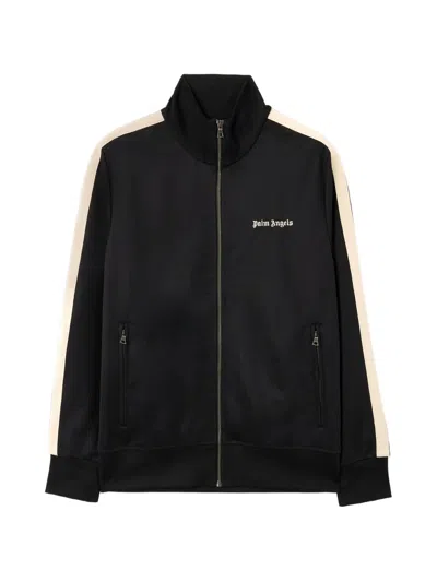 Palm Angels Black Classic Logo Track Polyester Top