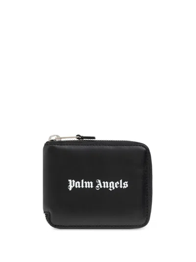 PALM ANGELS BLACK CLASSIC LOGO ZIP AROUND