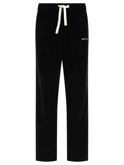 Palm Angels Black Corduroy Trousers For Men