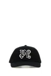 Palm Angels Monogram Embroidered Baseball Cap In Black