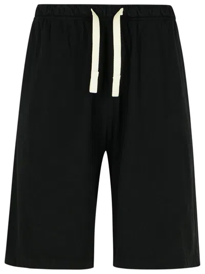 PALM ANGELS PALM ANGELS BLACK COTTON BERMUDA SHORTS