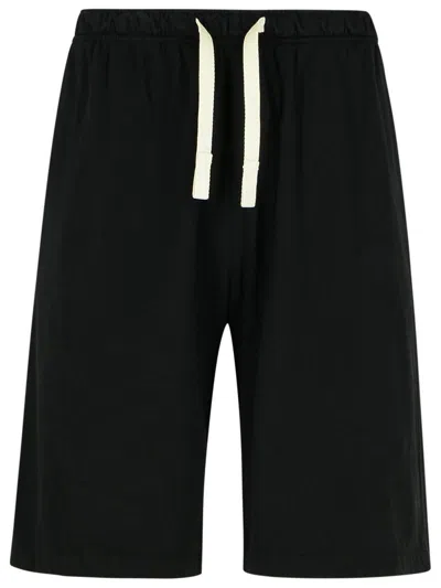 PALM ANGELS PALM ANGELS BLACK COTTON BERMUDA SHORTS