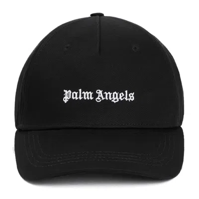 Palm Angels Black Cotton Logo Cap