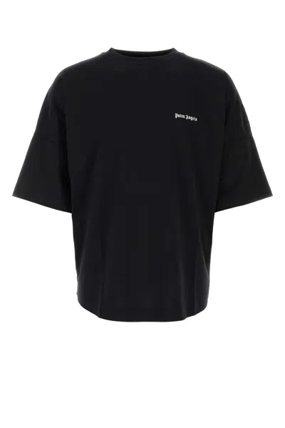 PALM ANGELS PALM ANGELS BLACK COTTON OVERSIZE T SHIRT