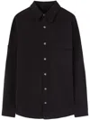 Palm Angels Oversized Shirt With Flap Welt Pocket In Multicolor