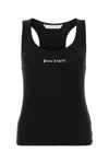 Palm Angels Stretch Ribbed Cotton Tank With Cut-out Detailing