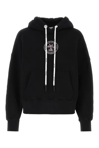 PALM ANGELS BLACK COTTON SWEATSHIRT