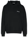 Palm Angels Brand-embroidery Kangaroo-pocket Relaxed-fit Cotton-jersey Hoody In Black