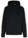 Palm Angels Black Cotton Sweatshirt Men In Black