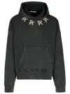 Palm Angels Statement Monogram Hooded Sweatshirt In Black