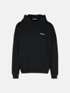 Palm Angels Black Cotton Sweatshirt In Black