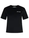 PALM ANGELS PALM ANGELS BLACK COTTON T-SHIRT