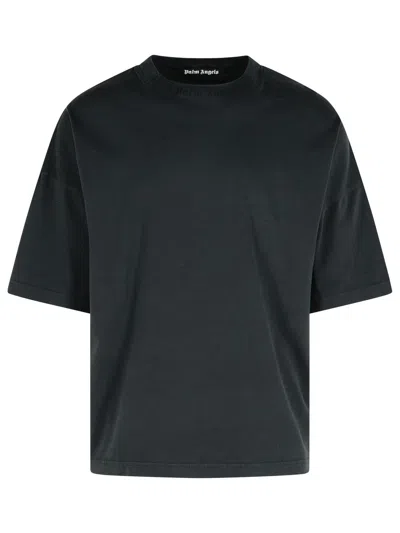 PALM ANGELS BLACK COTTON T-SHIRT