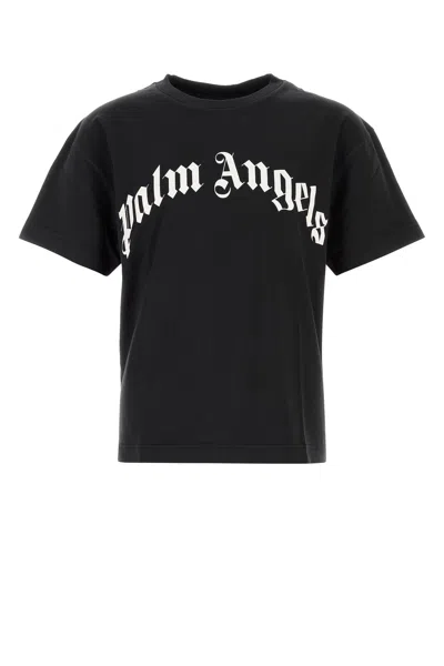 PALM ANGELS T-SHIRT IN COTONE NERO  UOMO