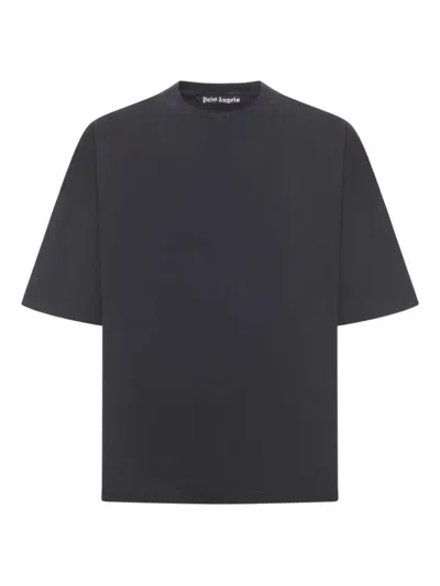 PALM ANGELS BLACK COTTON T-SHIRT