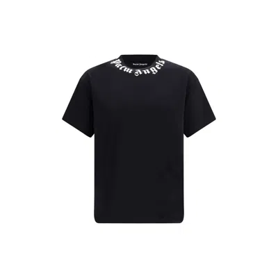 PALM ANGELS BLACK COTTON T-SHIRT