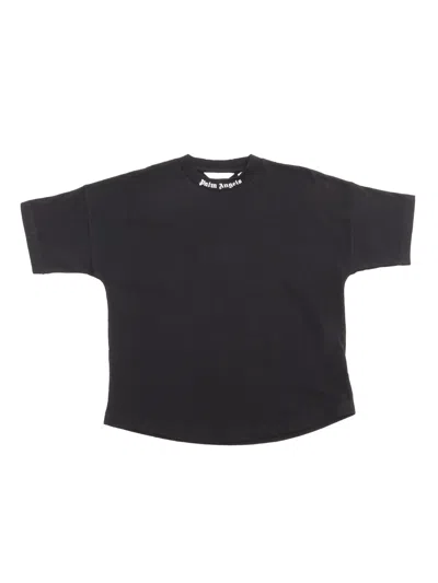 Palm Angels Kids' Black Cropped T-shirt