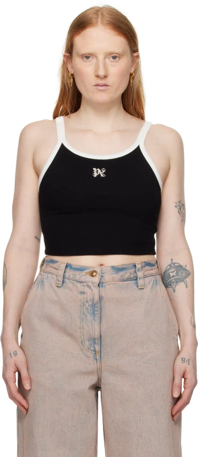 Palm Angels Black Cropped Tank Top