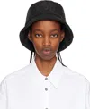 Palm Angels Black Crystal Palm Bucket Hat In Black/black