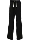 Palm Angels Monogram Drawstring Cargo Pants In Black